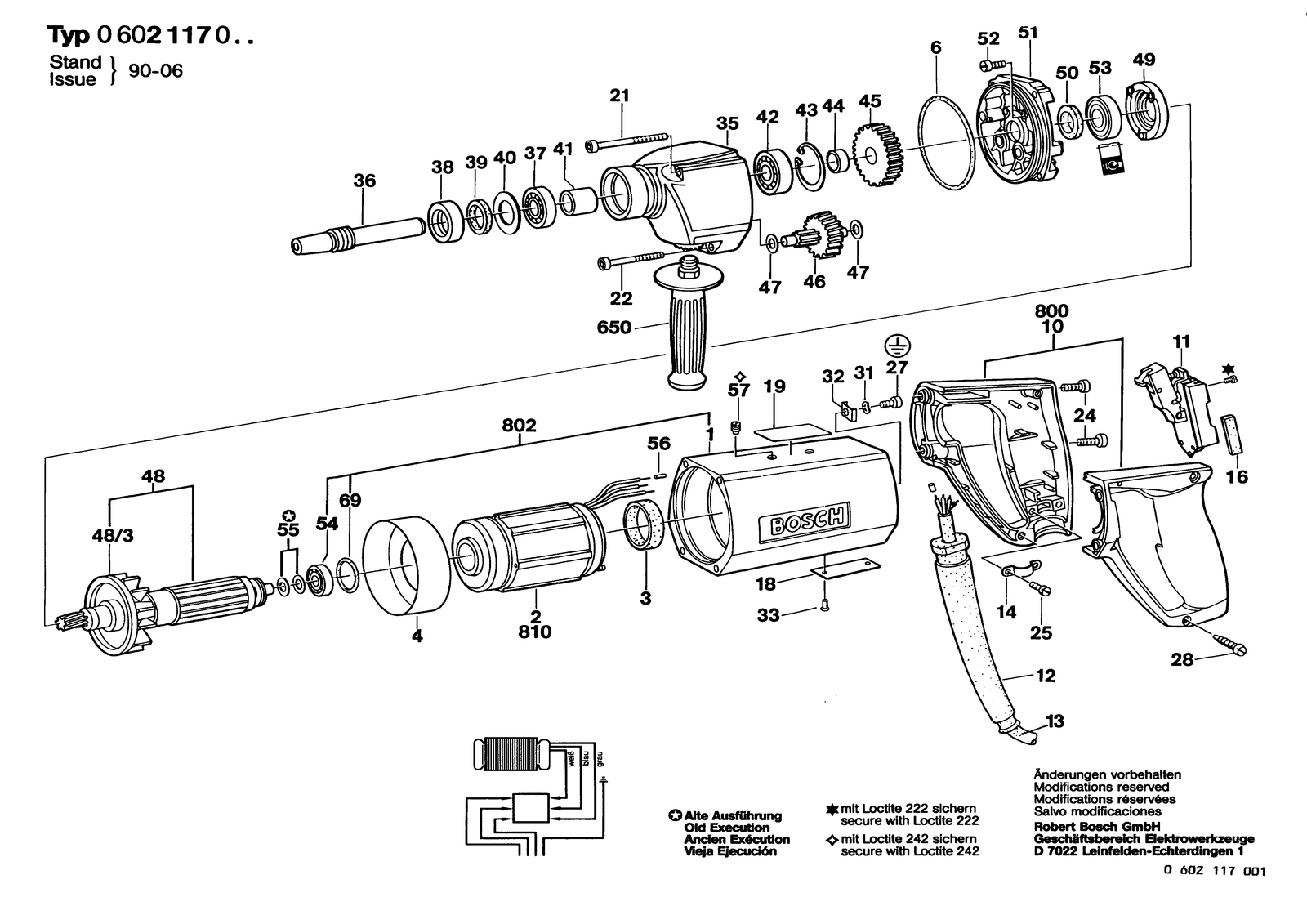 Bosch GR.65 parts diagram, sheet 1