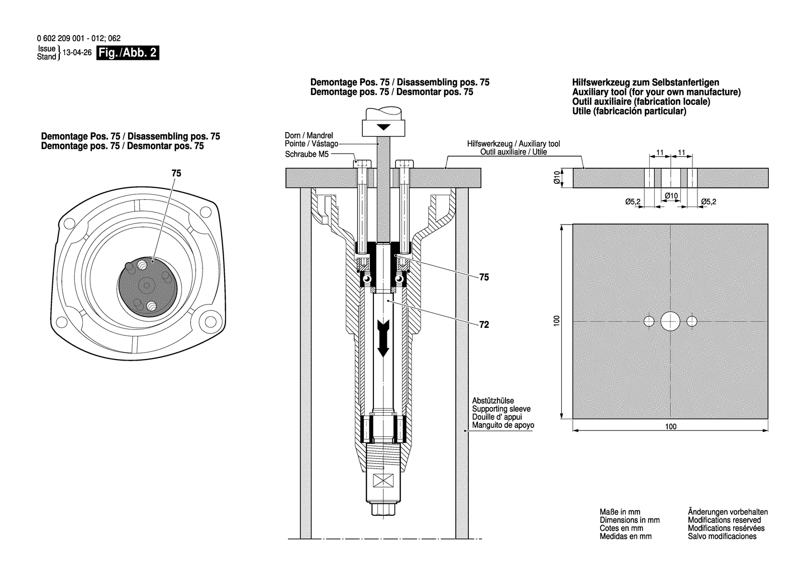 Bosch 0602209001 parts diagram, sheet 2