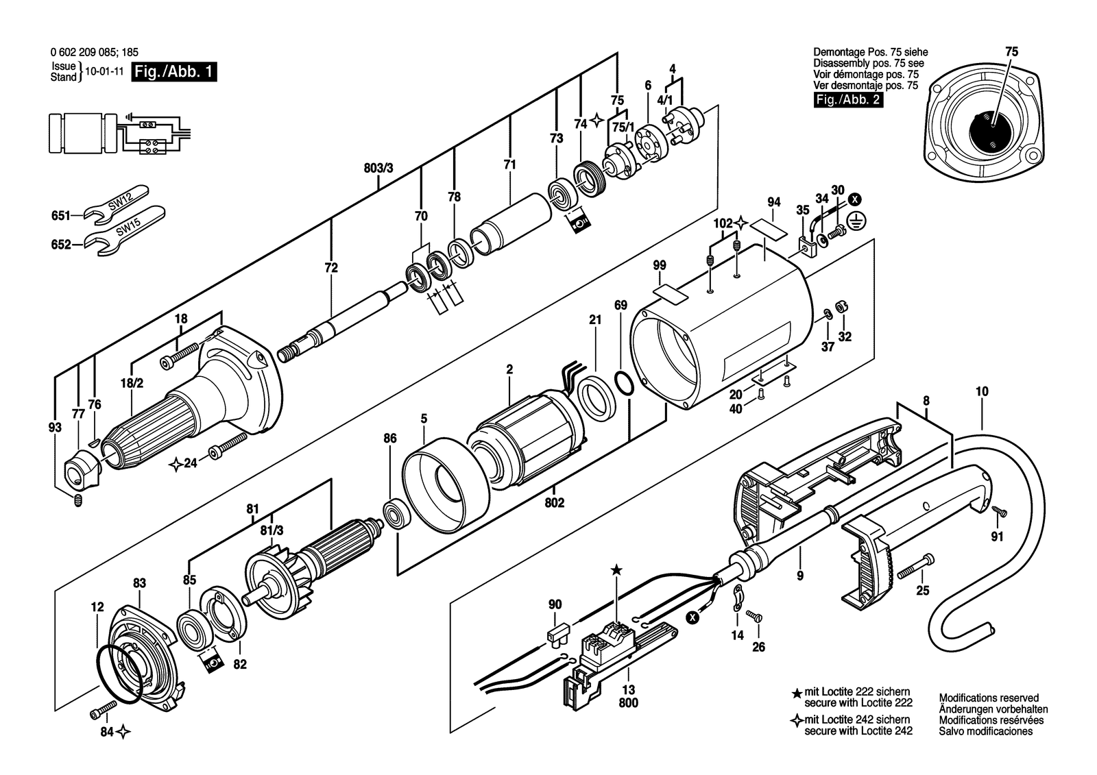 Bosch HGS 65/50 parts diagram, sheet 1