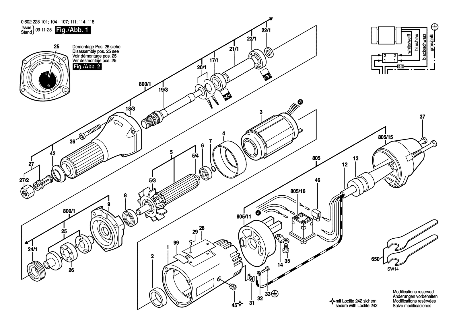 Bosch 0602228101 parts diagram, sheet 1