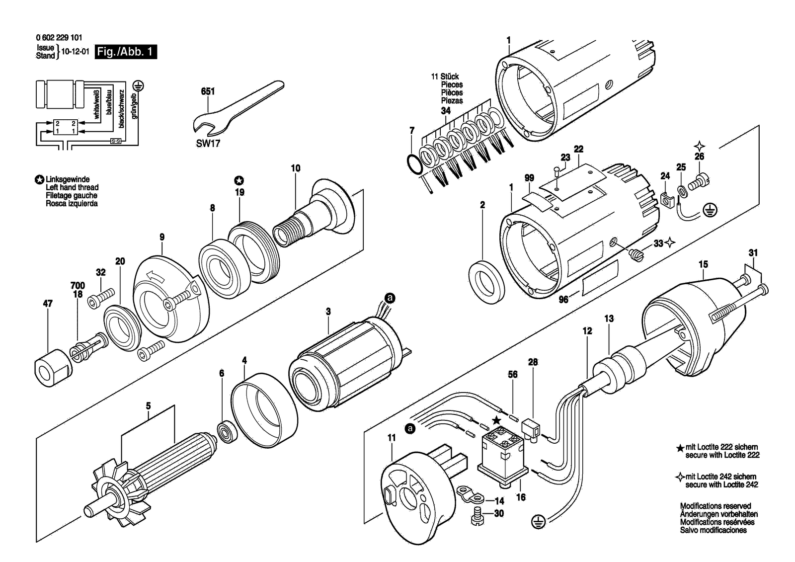 Bosch HGS 55/50 parts diagram, sheet 1