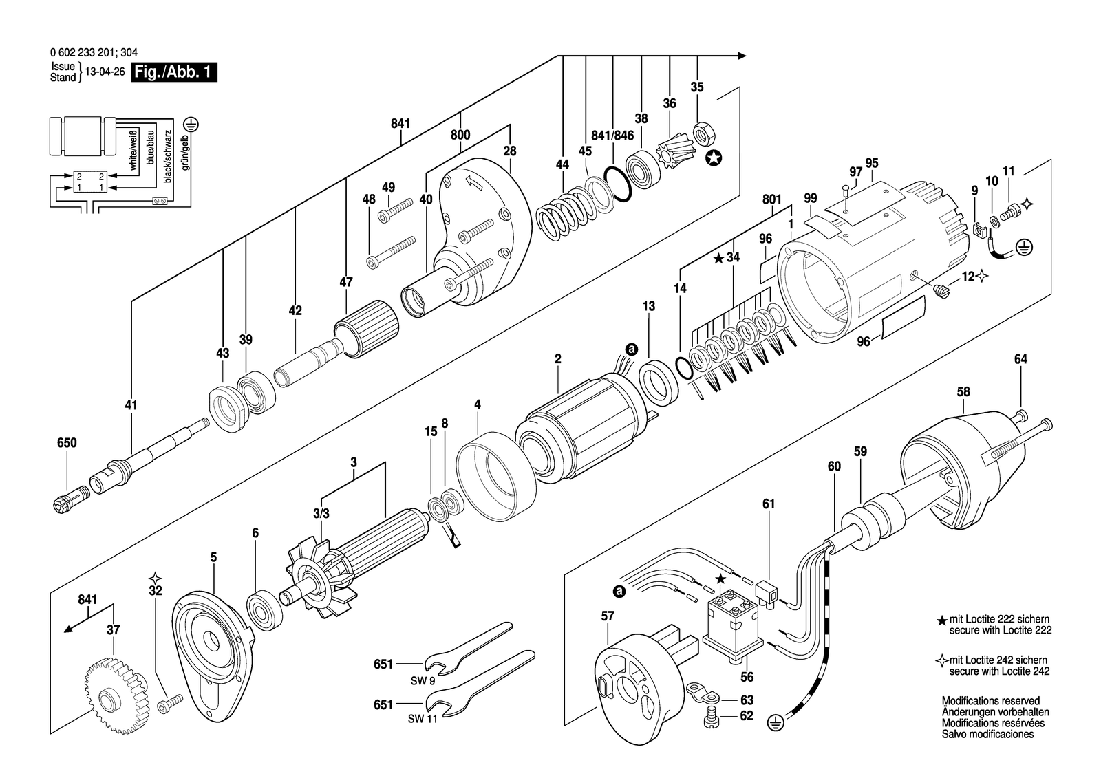 Bosch HGS 55/8 parts diagram, sheet 1