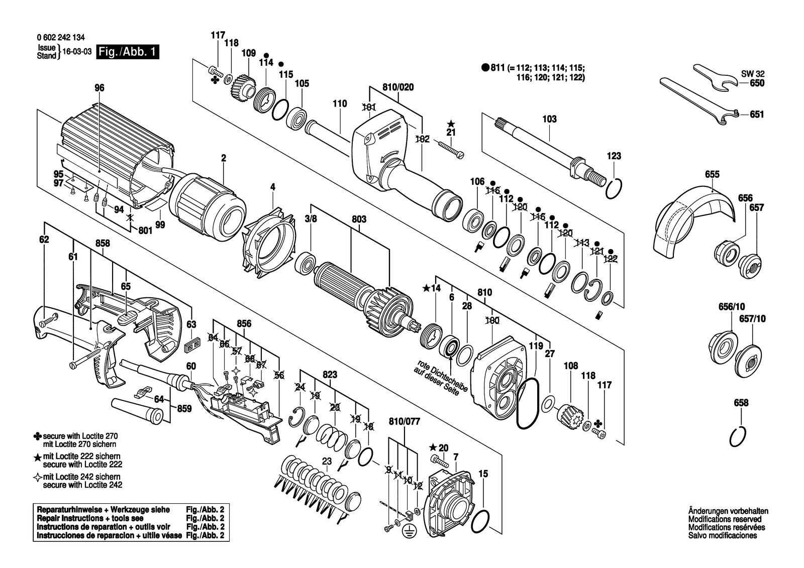 Bosch HGS 85/100 parts diagram, sheet 1