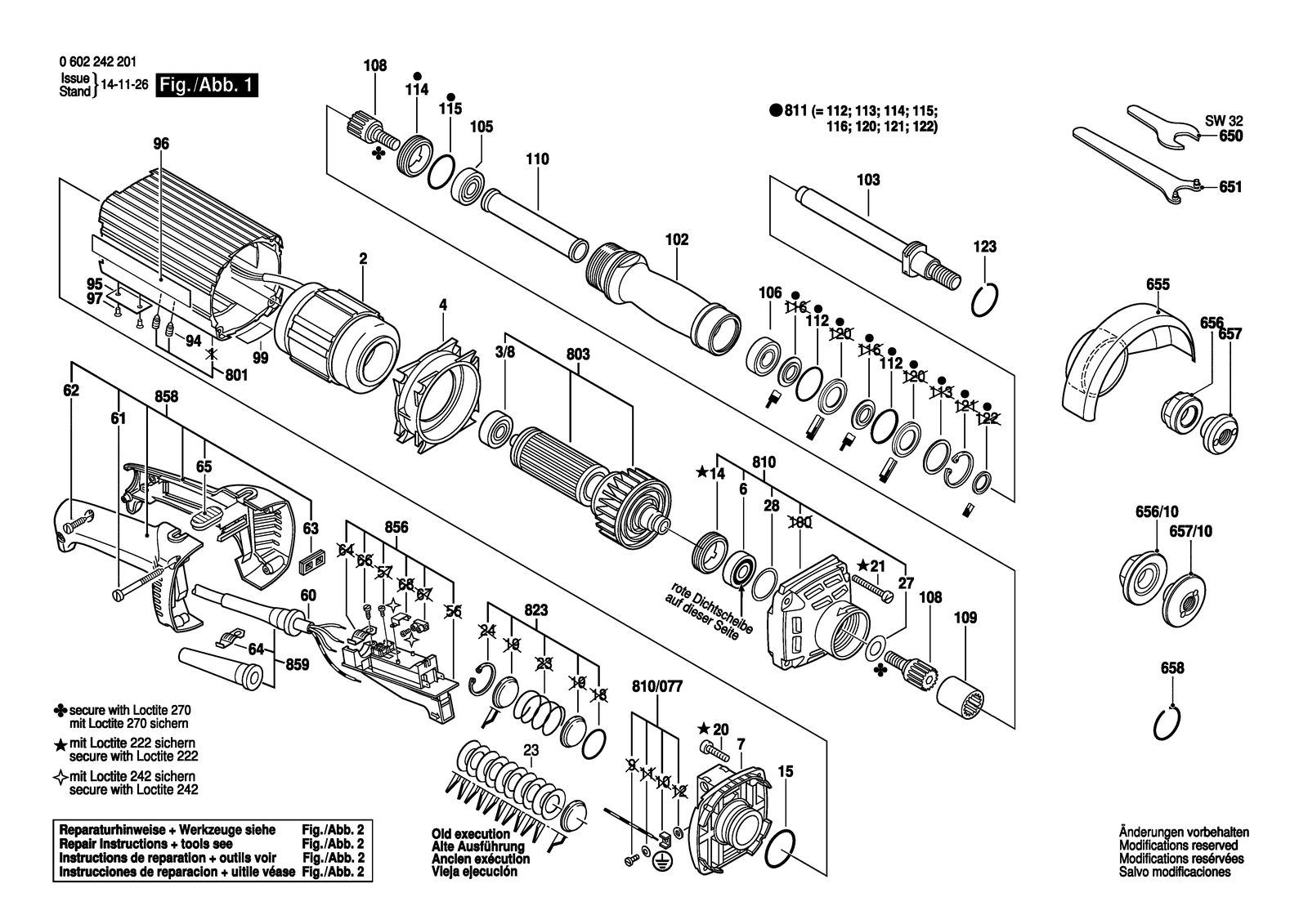 Bosch HGS 85/100 parts diagram, sheet 1