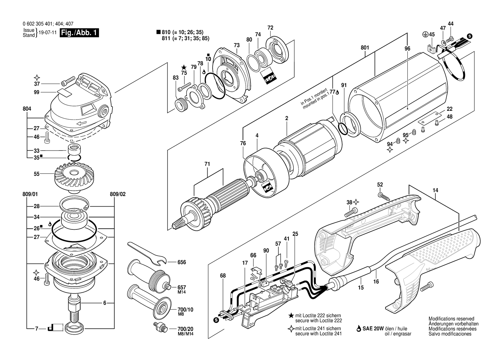 Bosch HWS 77/175 parts diagram, sheet 1