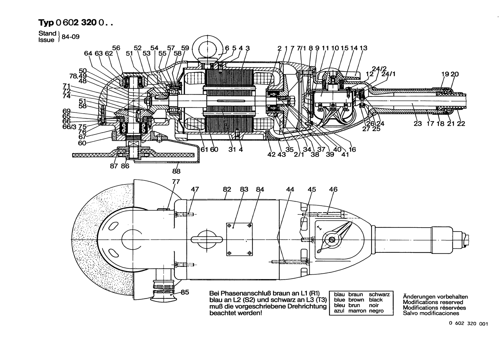 Bosch 0602320001 parts diagram, sheet 1