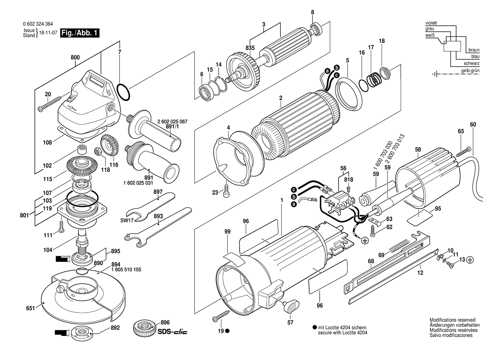 Bosch HWS 5265/125 parts diagram, sheet 1