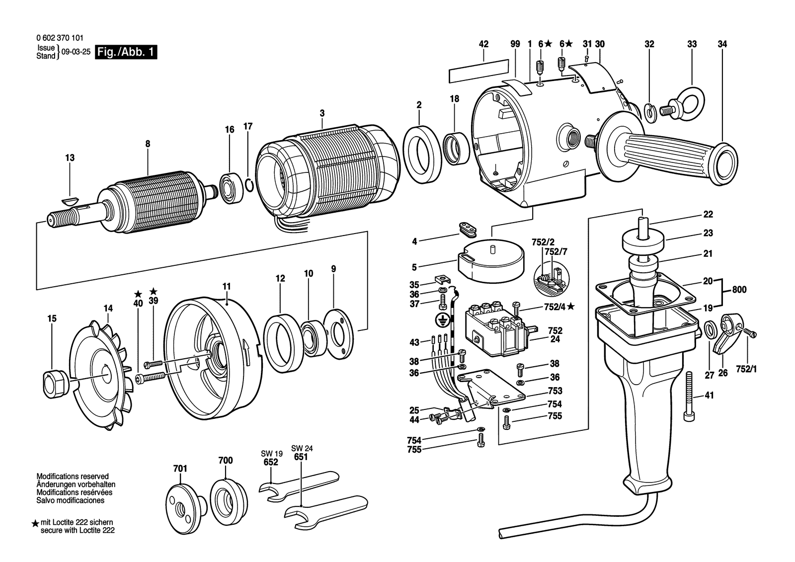 Bosch HTS 86/180 parts diagram, sheet 1