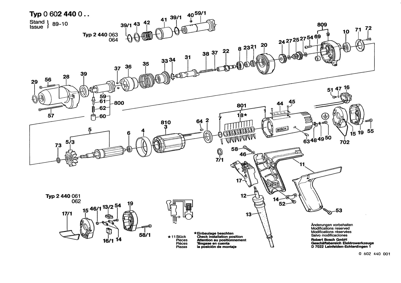 Bosch HSS 48 parts diagram, sheet 1