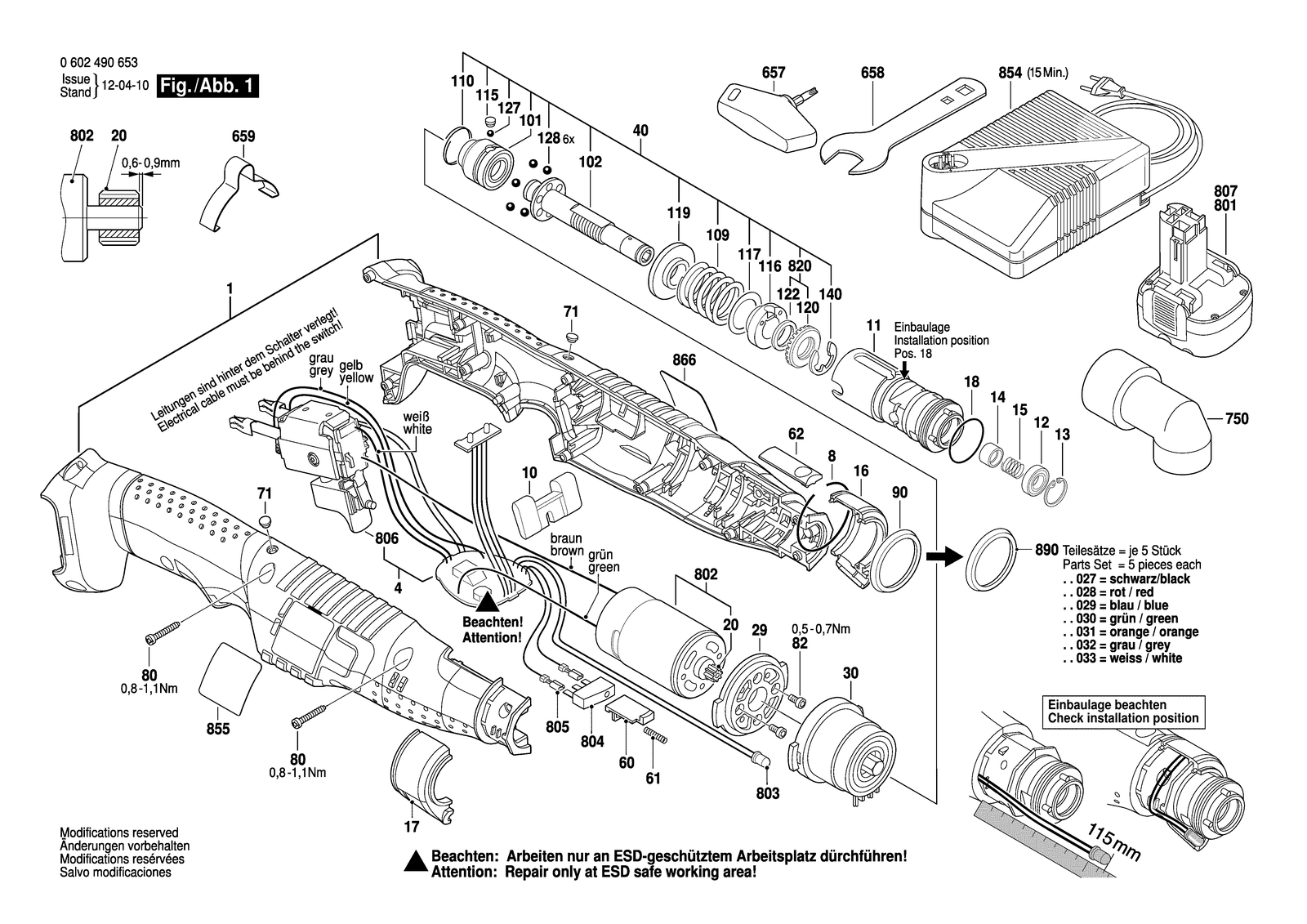 Bosch ANGLE EXACT 15 parts diagram, sheet 1
