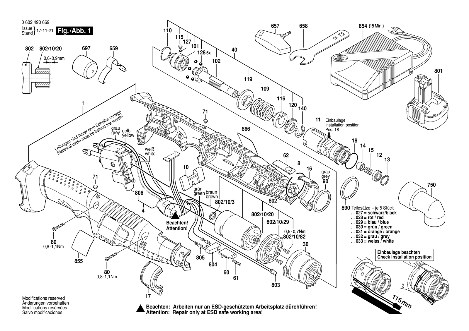 Bosch ANGLE EXACT 7 parts diagram, sheet 1