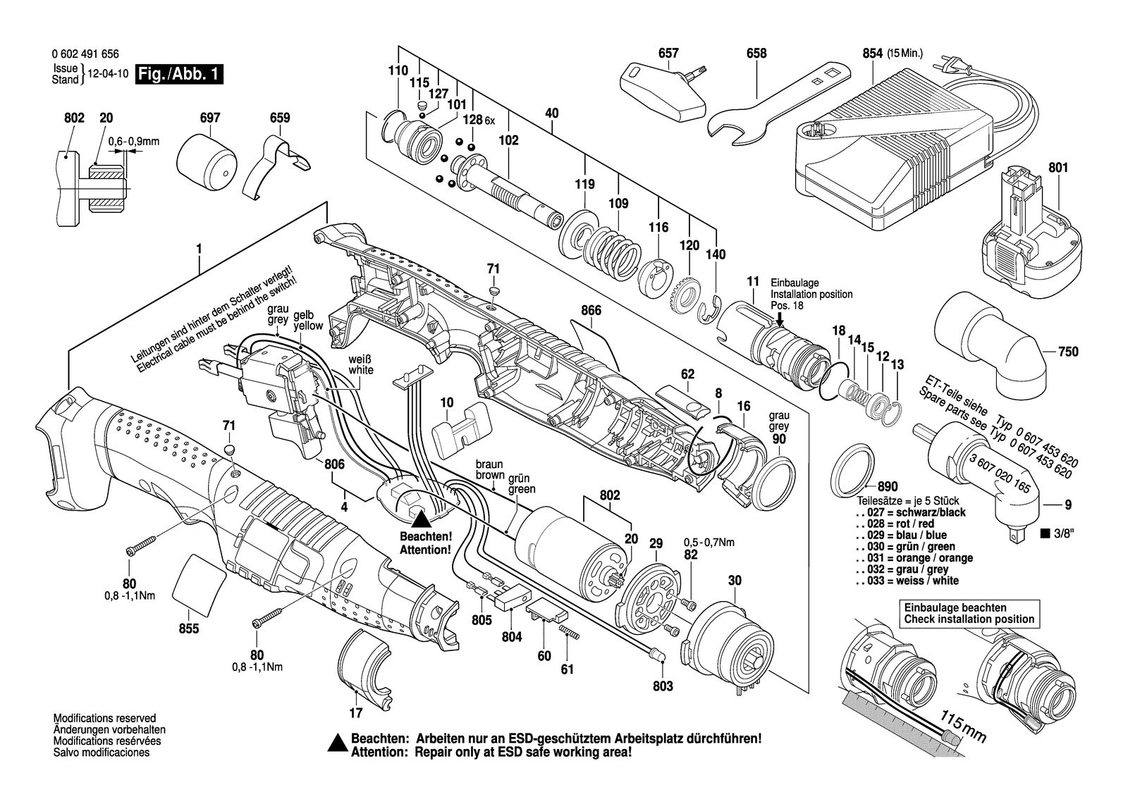 Bosch BT ANGLE EXACT 3 parts diagram, sheet 1