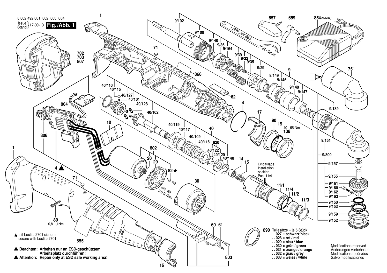 Bosch SEC-ANGLEEXACT50-210 parts diagram, sheet 1