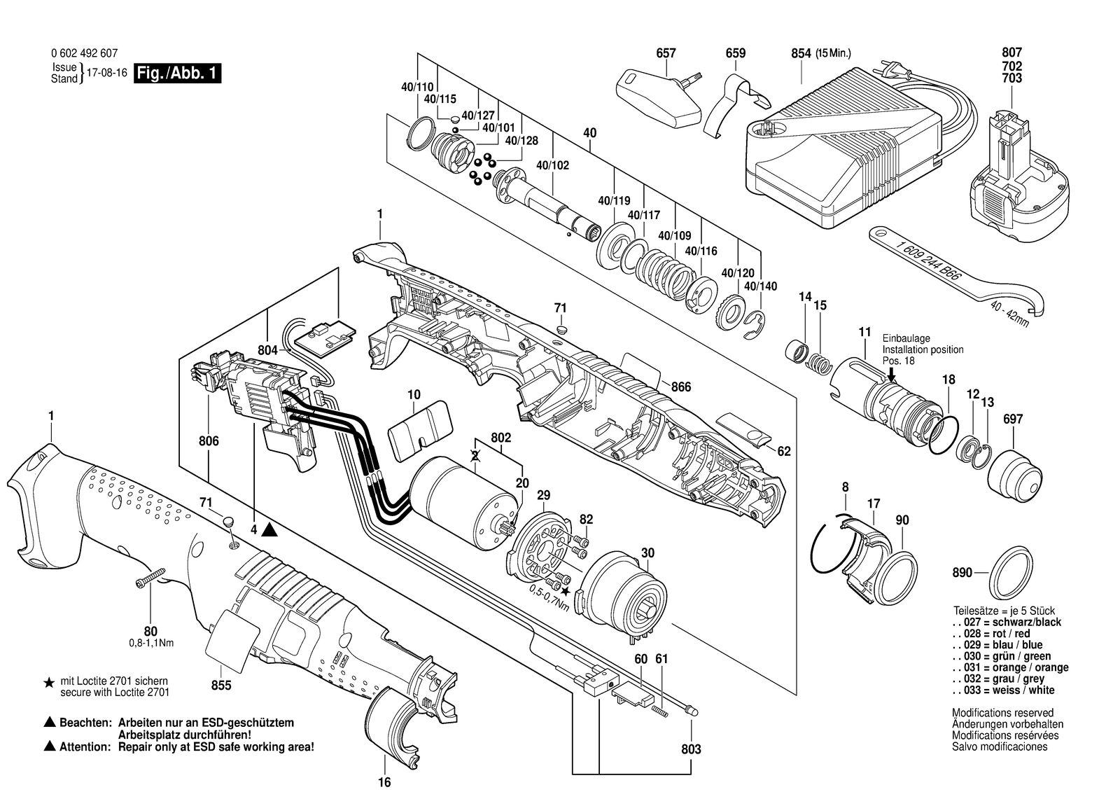 Bosch ANGLE EXACT 14-420 parts diagram, sheet 1