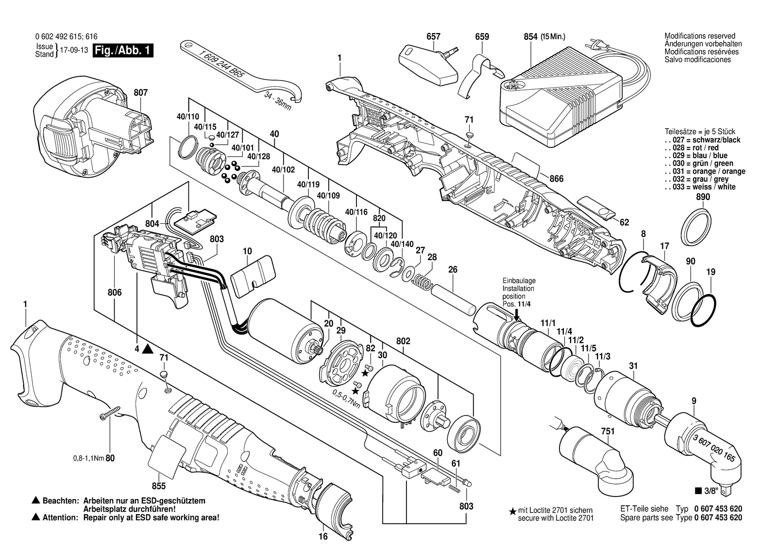 Bosch ANGLE EXACT 25-200 parts diagram, sheet 1