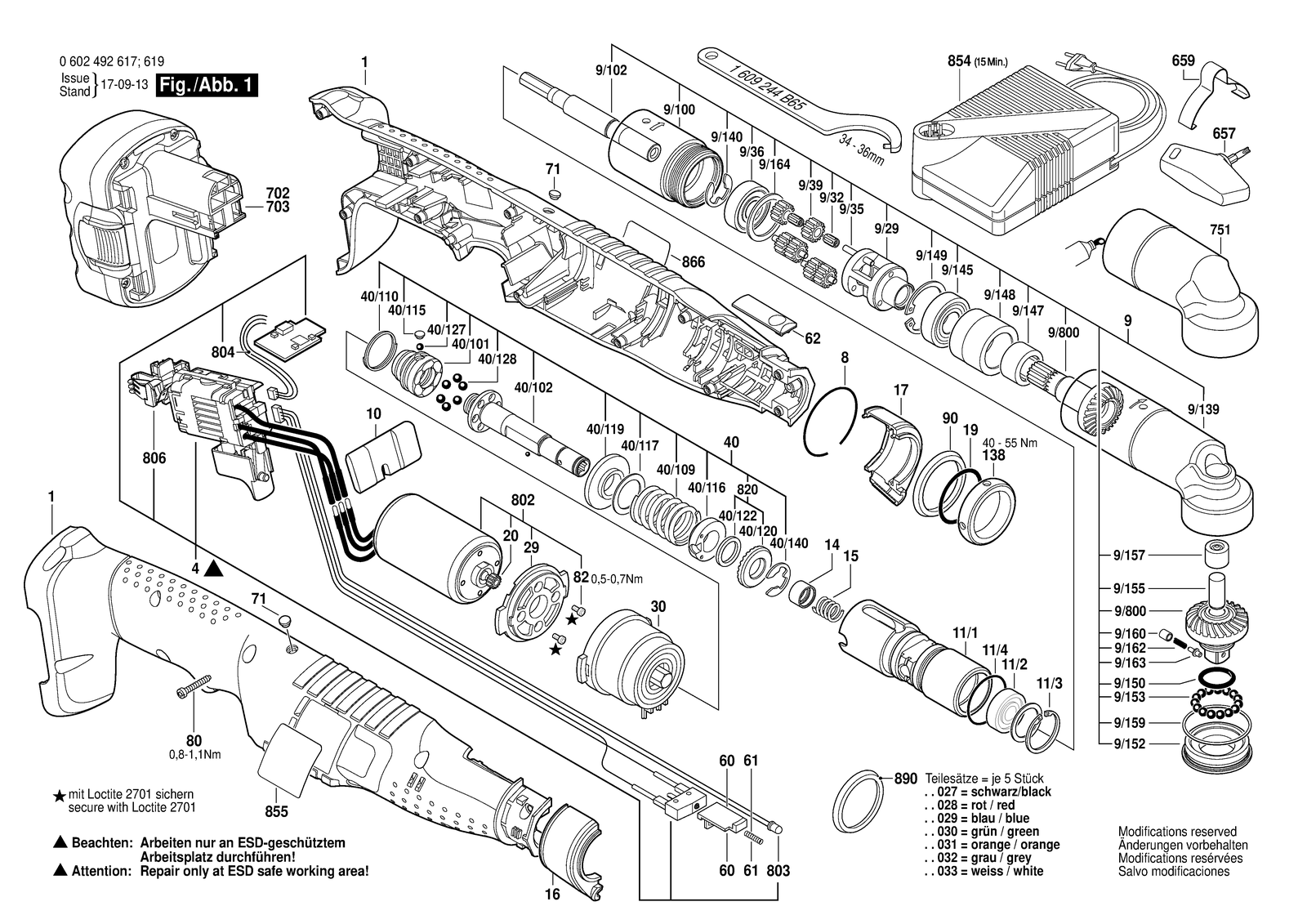 Bosch ANGLE EXACT 60-170 parts diagram, sheet 1