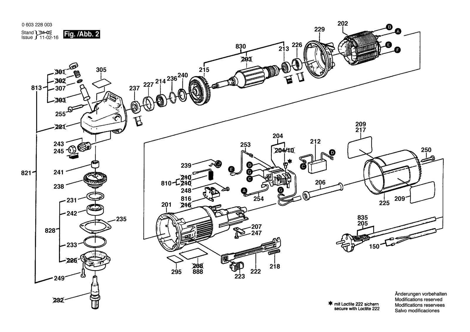 Bosch PSF 22 parts diagram, sheet 2