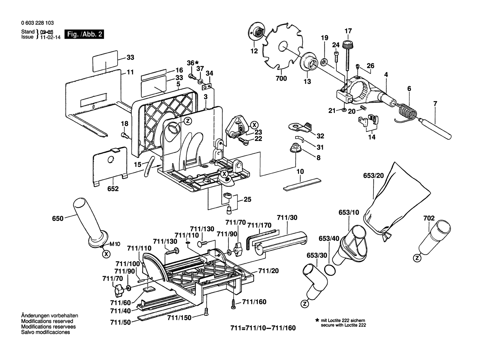 Bosch PSF 22 A parts diagram, sheet 2