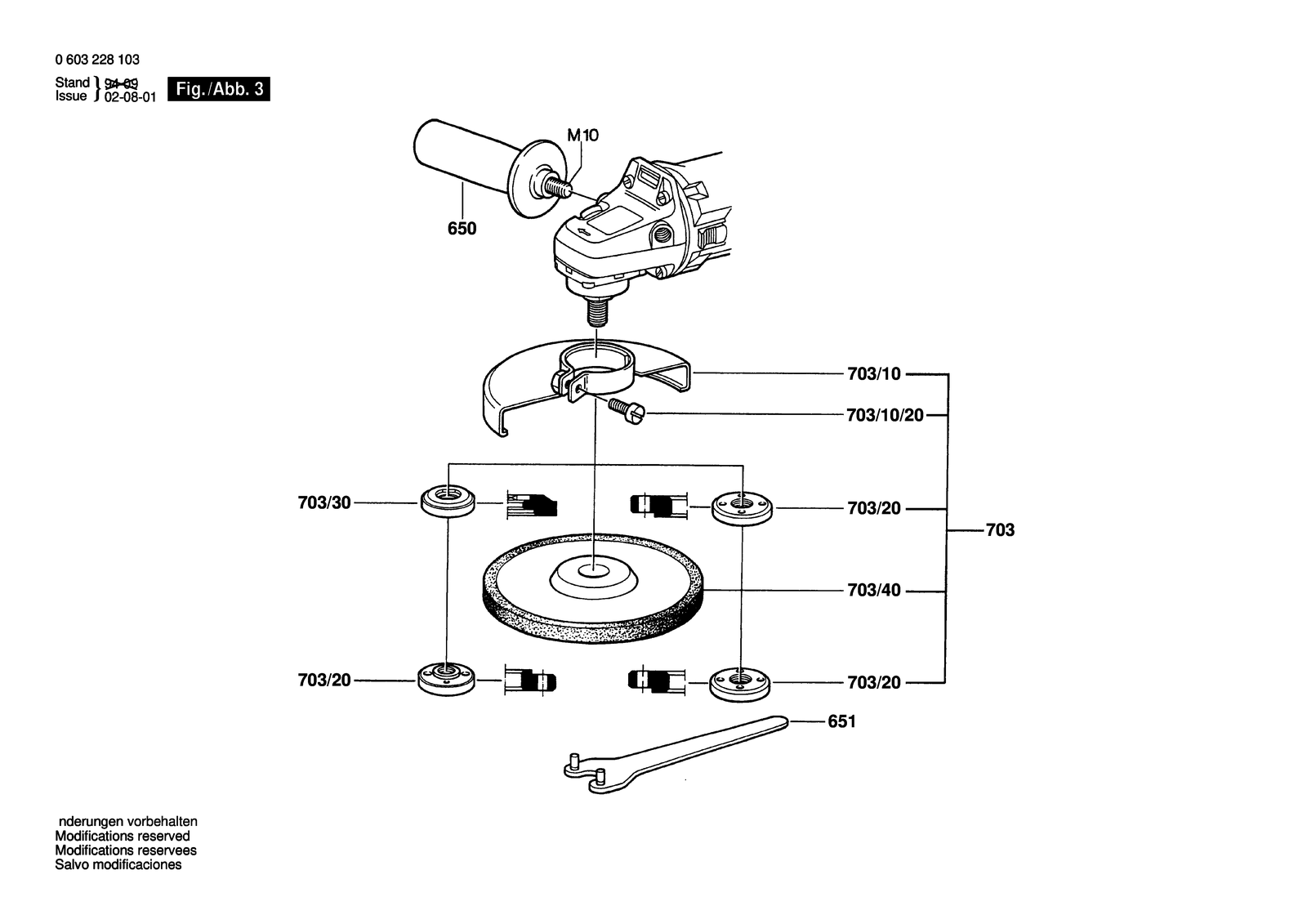 Bosch PSF 22 A parts diagram, sheet 3