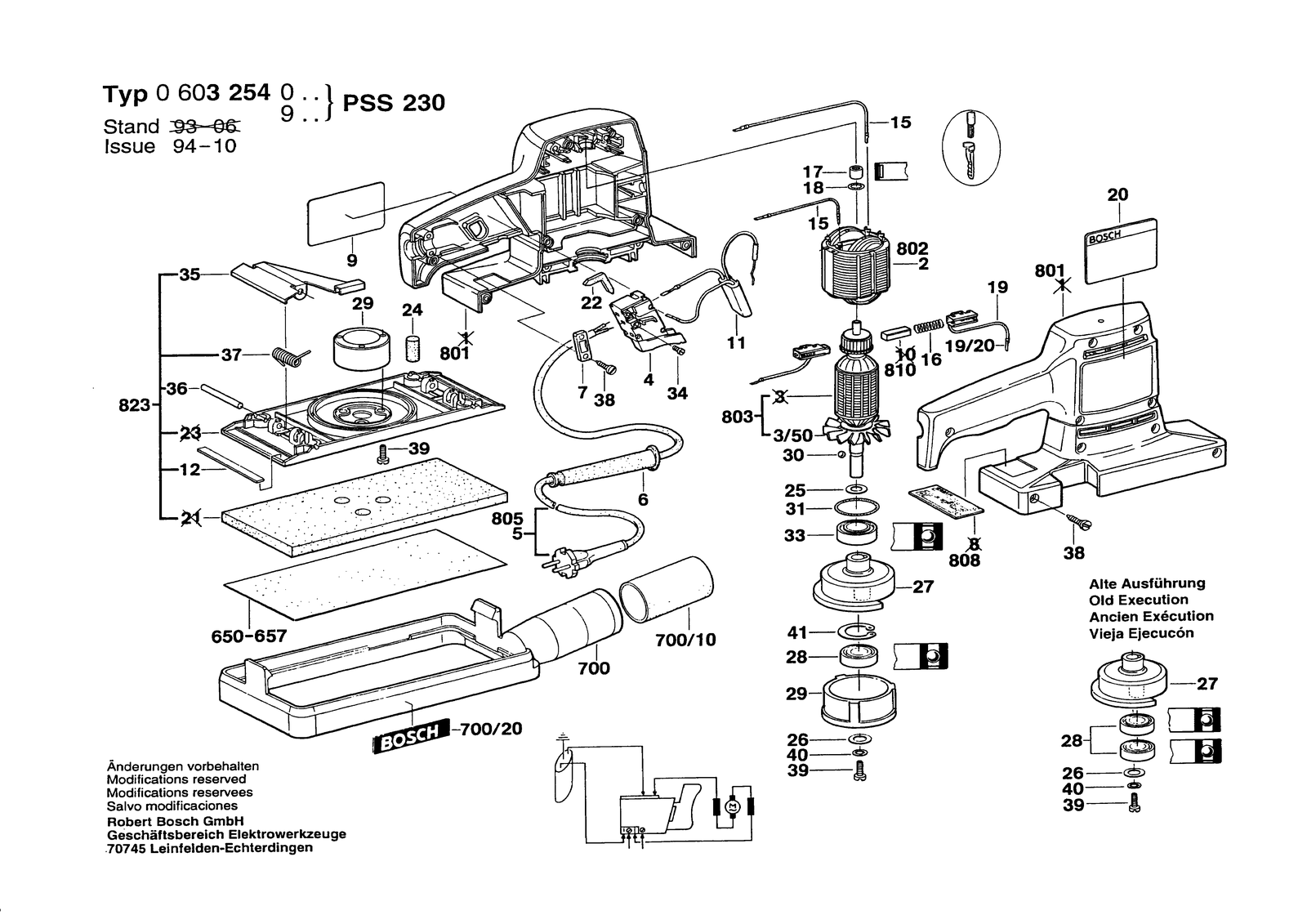 Bosch MSW 150 parts diagram, sheet 1