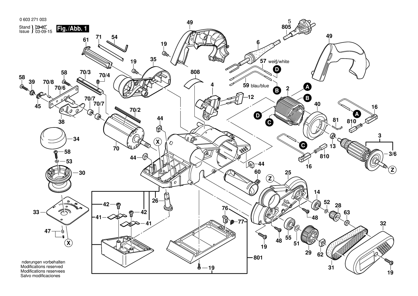 Bosch PHO 30-82 parts diagram, sheet 1