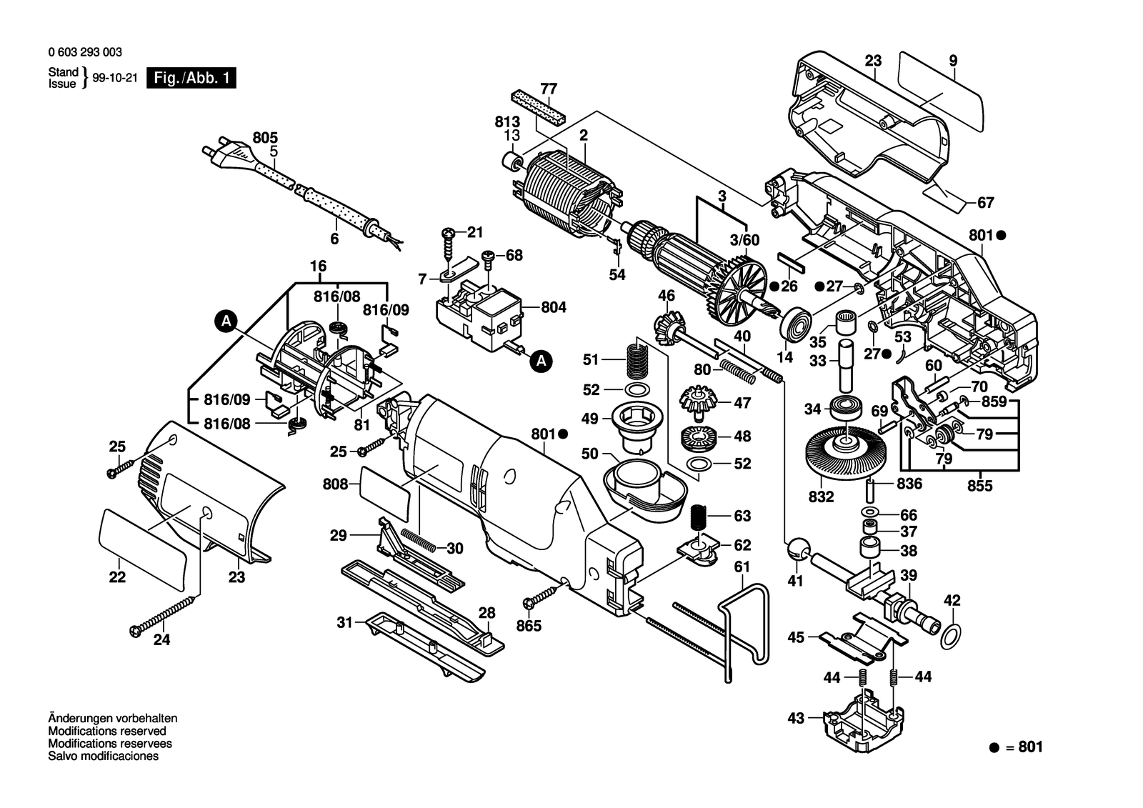 Bosch PMS 400 parts diagram, sheet 1