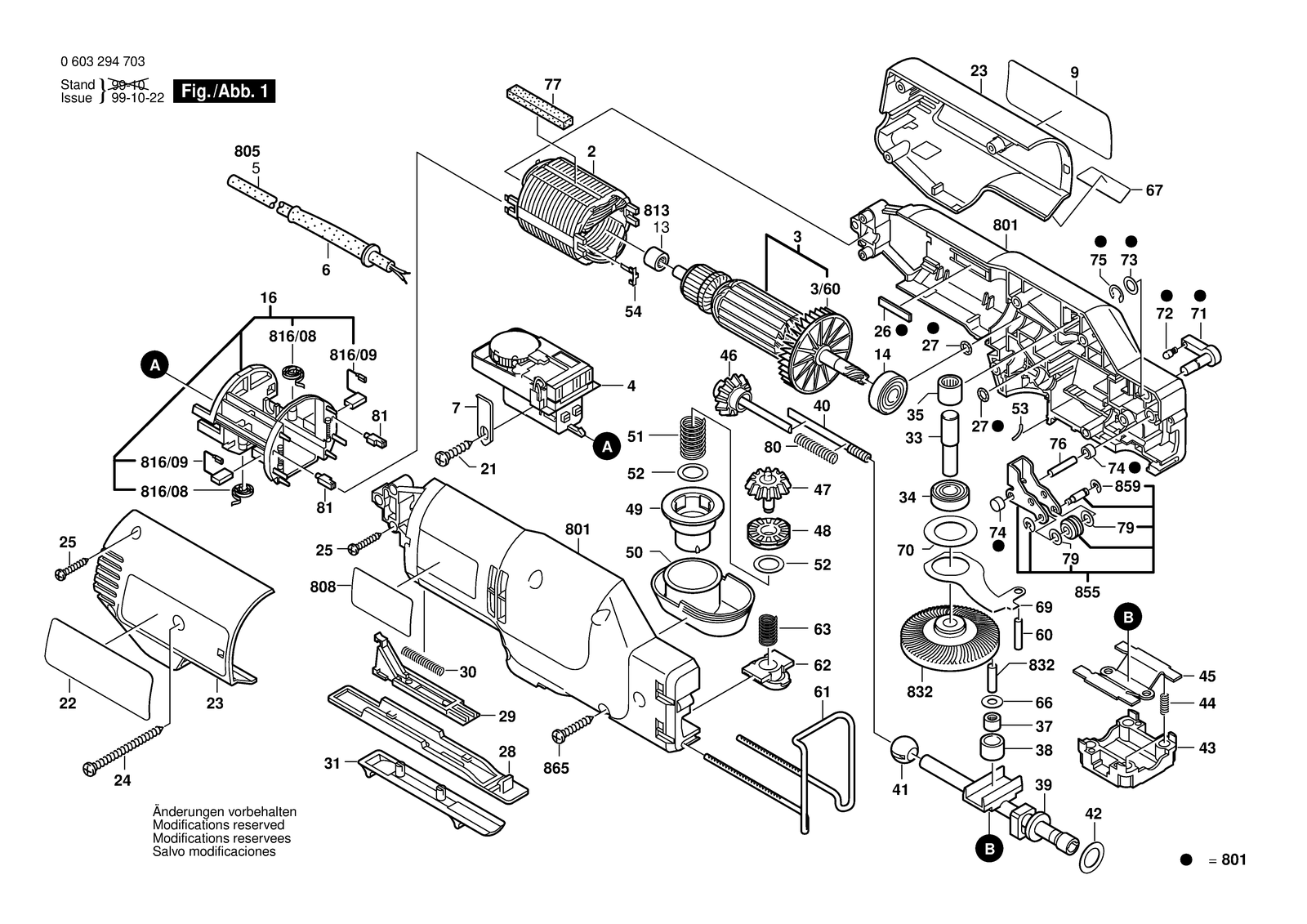 Bosch PMS 400 PE parts diagram, sheet 1
