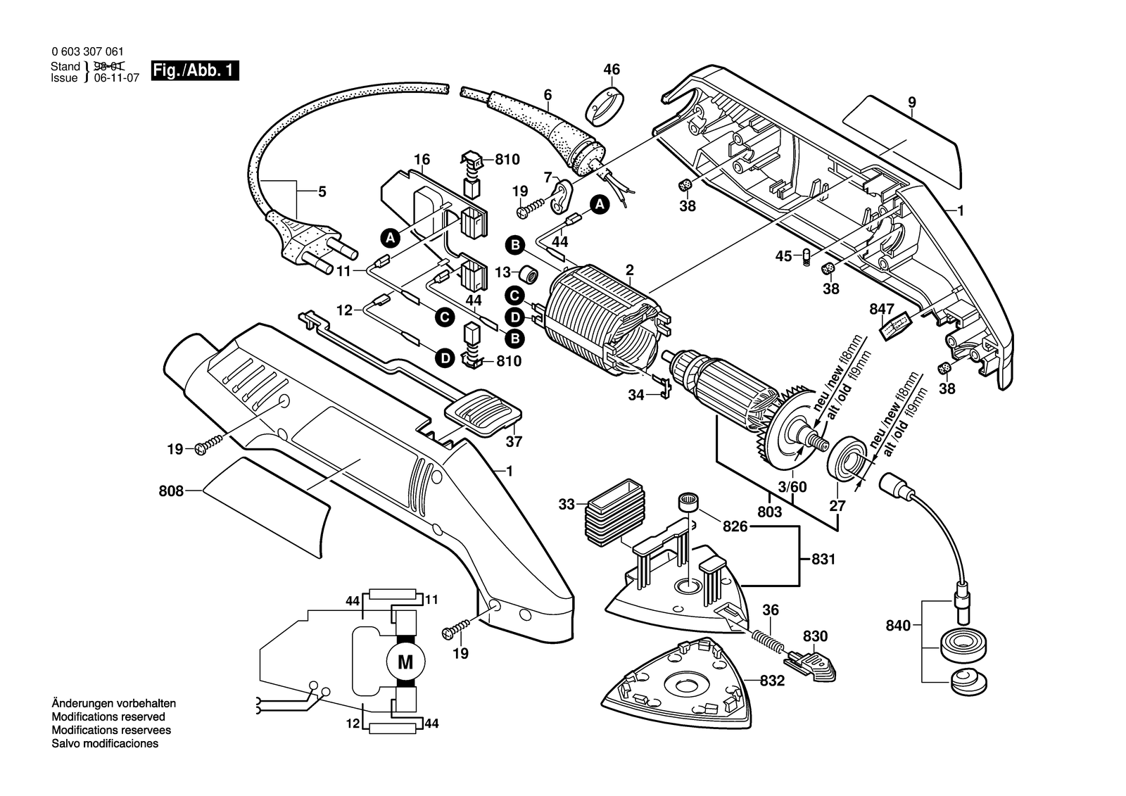 Bosch MDS 100 parts diagram, sheet 1