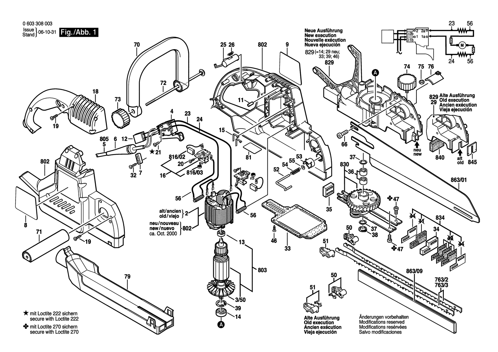 Bosch PFZ 1200 A parts diagram, sheet 1