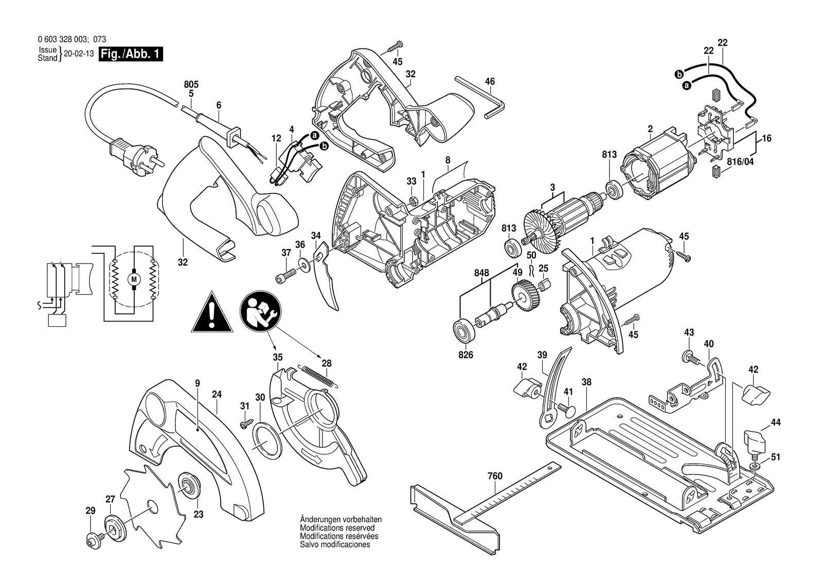 Bosch PKS 40 parts diagram, sheet 1