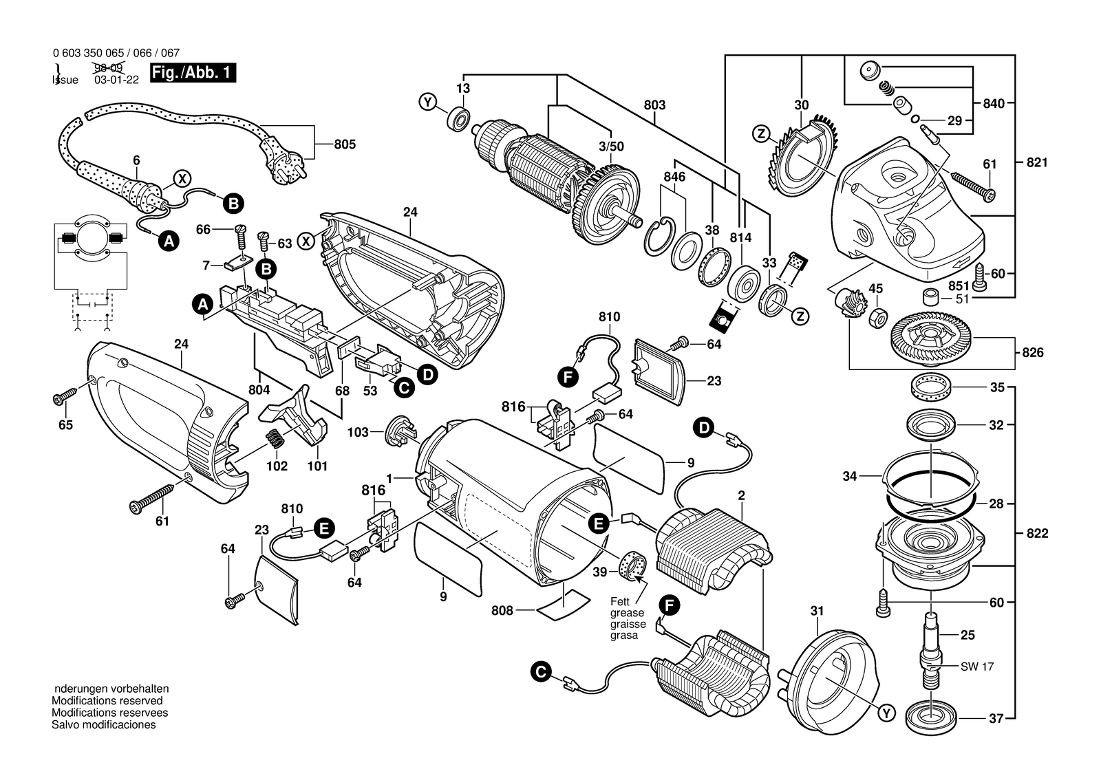 Bosch PWS 21-230 parts diagram, sheet 1