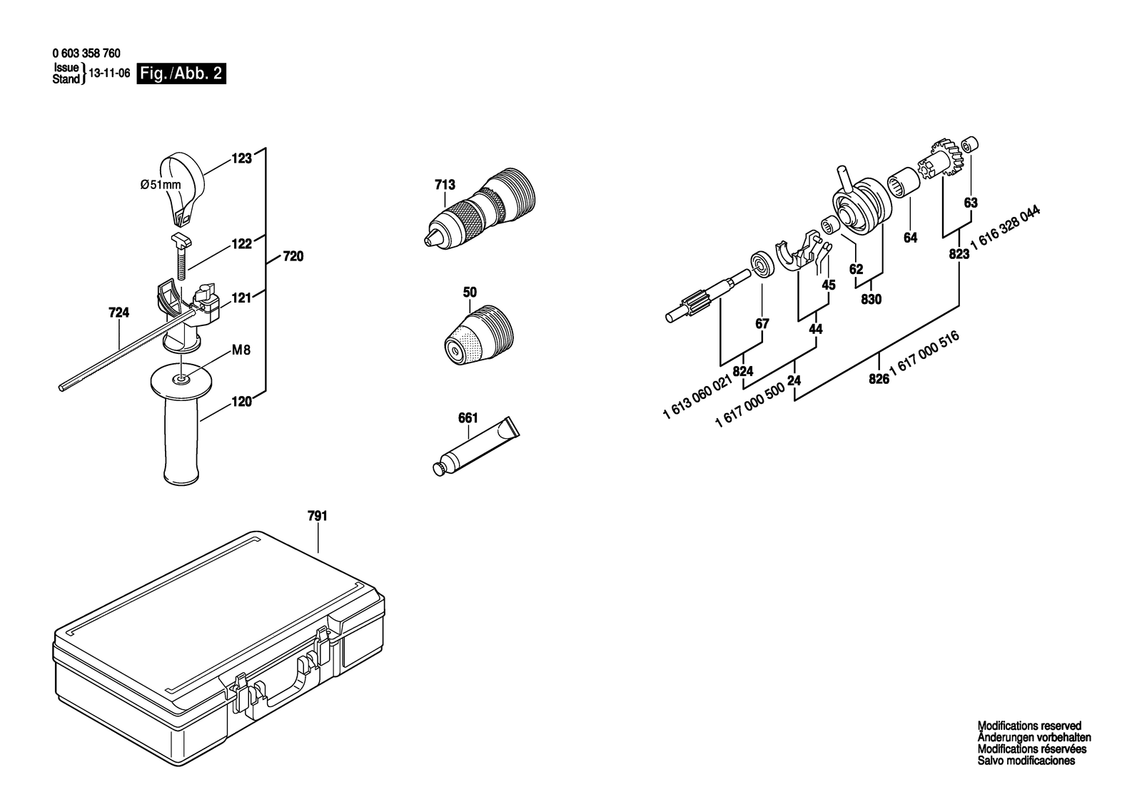 Bosch PBH 300 E parts diagram, sheet 2