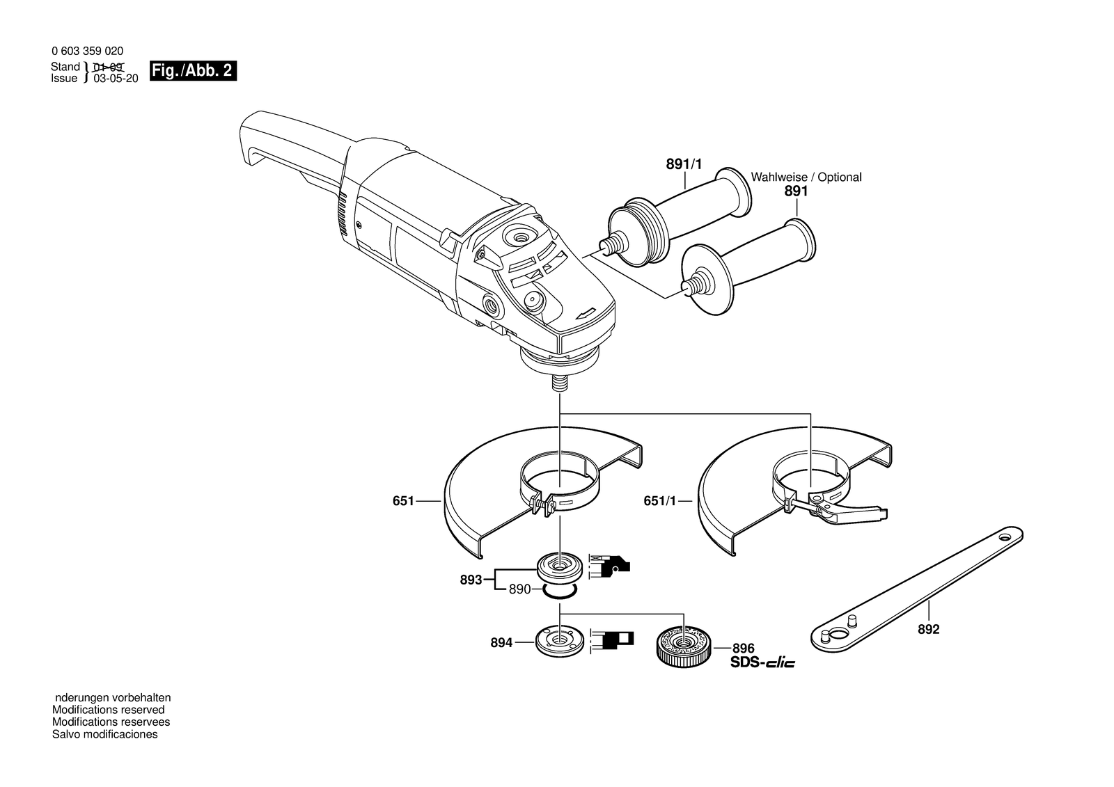 Bosch PWS 1800 parts diagram, sheet 2