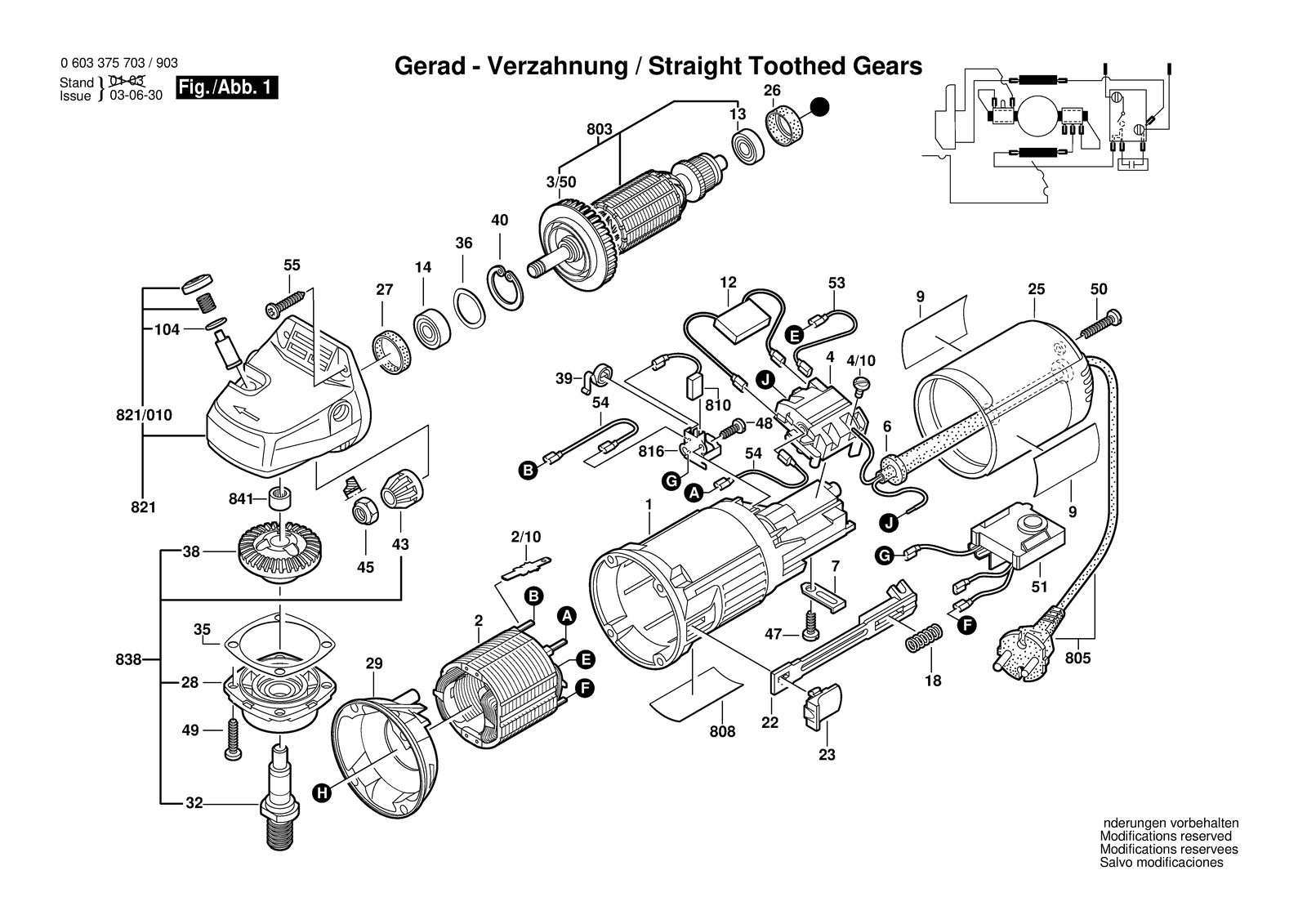 Bosch PWS 8-125 CE parts diagram, sheet 1