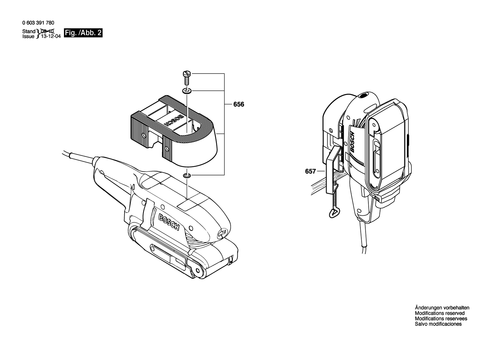 Bosch PBS 7 A/AE parts diagram, sheet 2