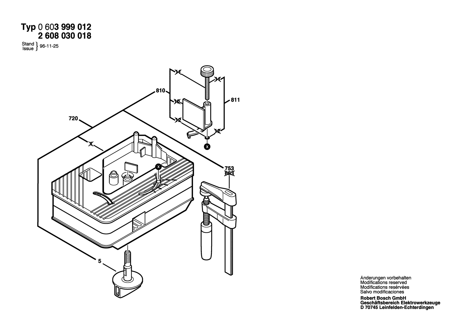 Bosch 0603999012 parts diagram, sheet 1