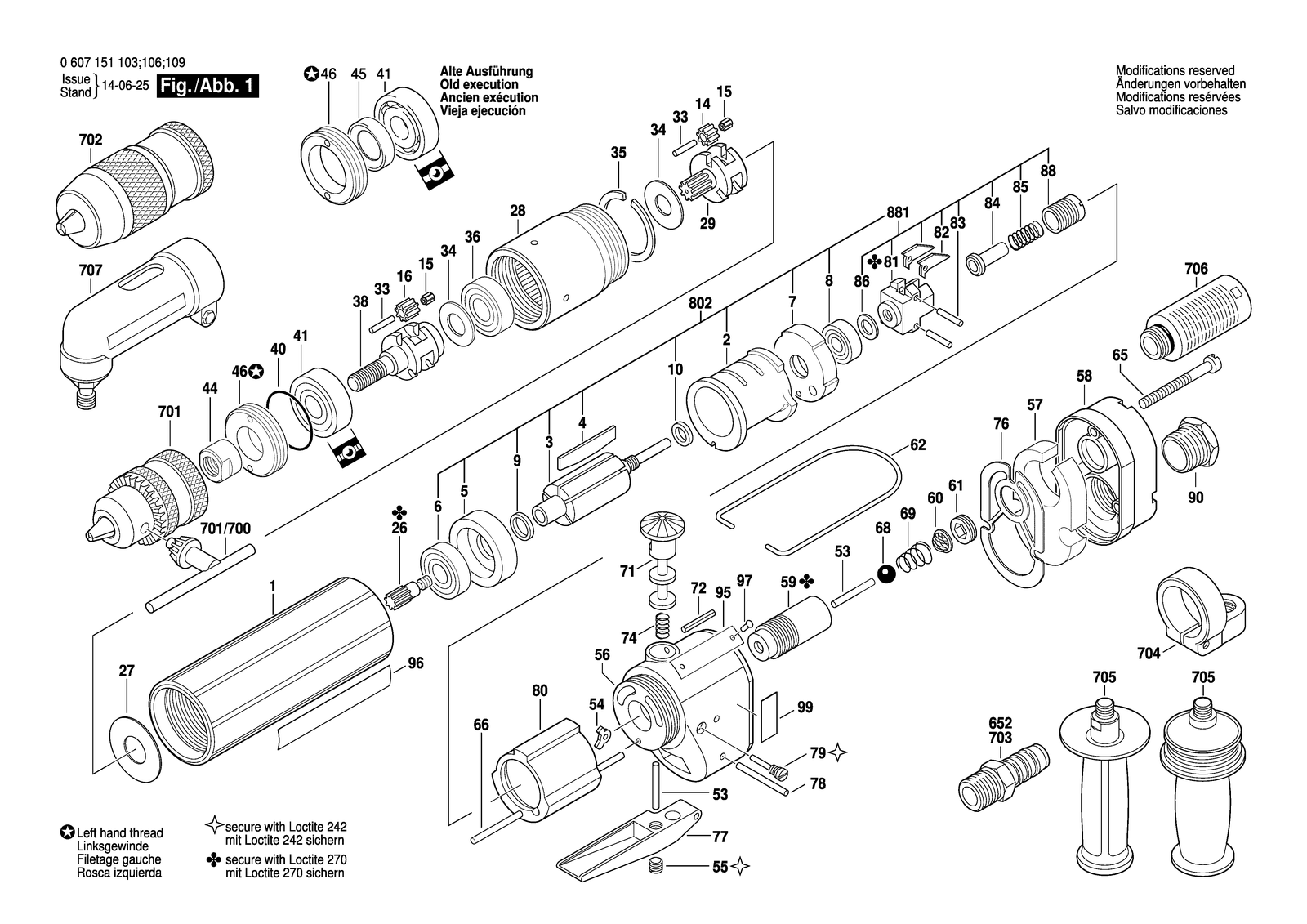 Bosch 370 WATT-SERIE parts diagram, sheet 1