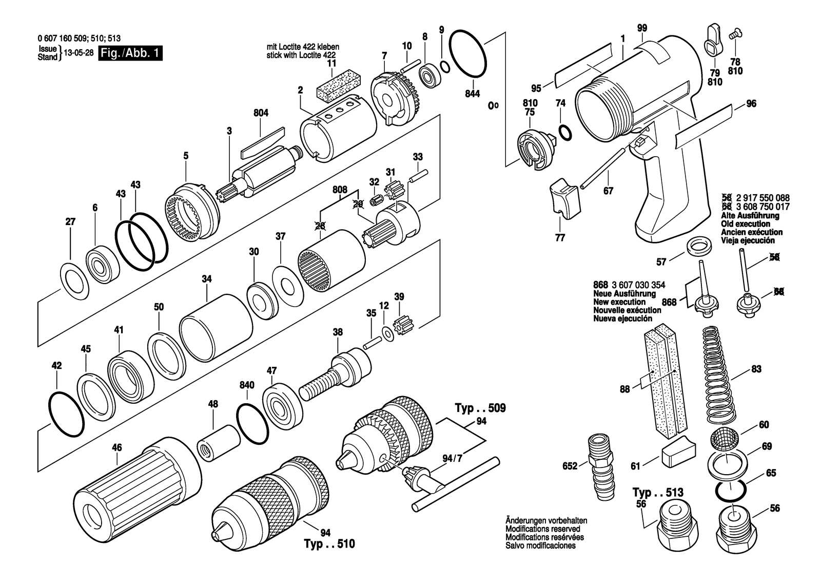 Bosch 320 WATT-SERIE parts diagram, sheet 1