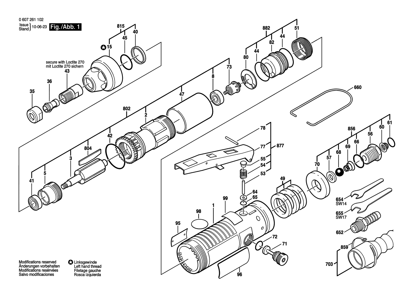 Bosch 400 WATT-SERIE parts diagram, sheet 1