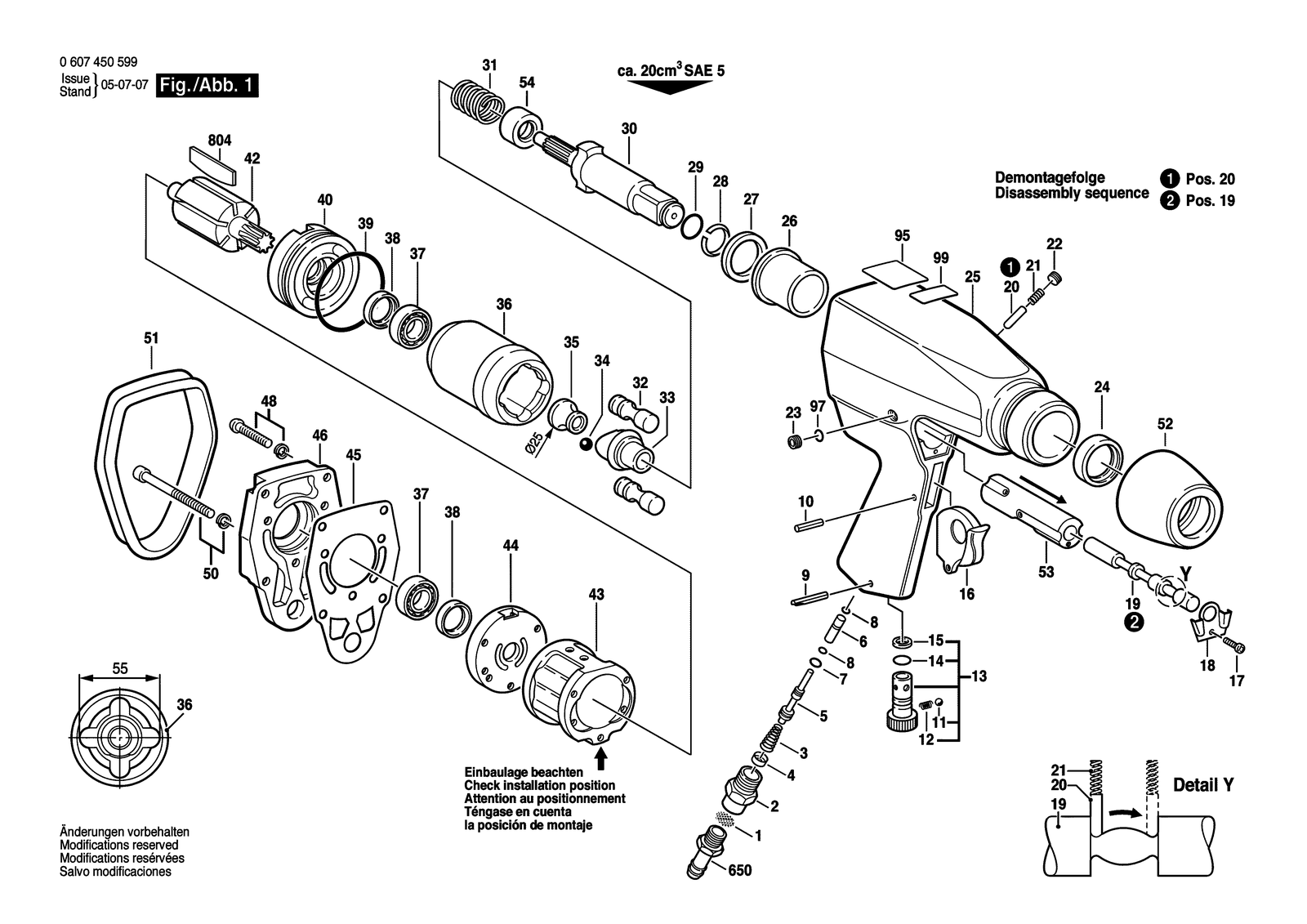 Bosch SSR/SL700NM parts diagram, sheet 1