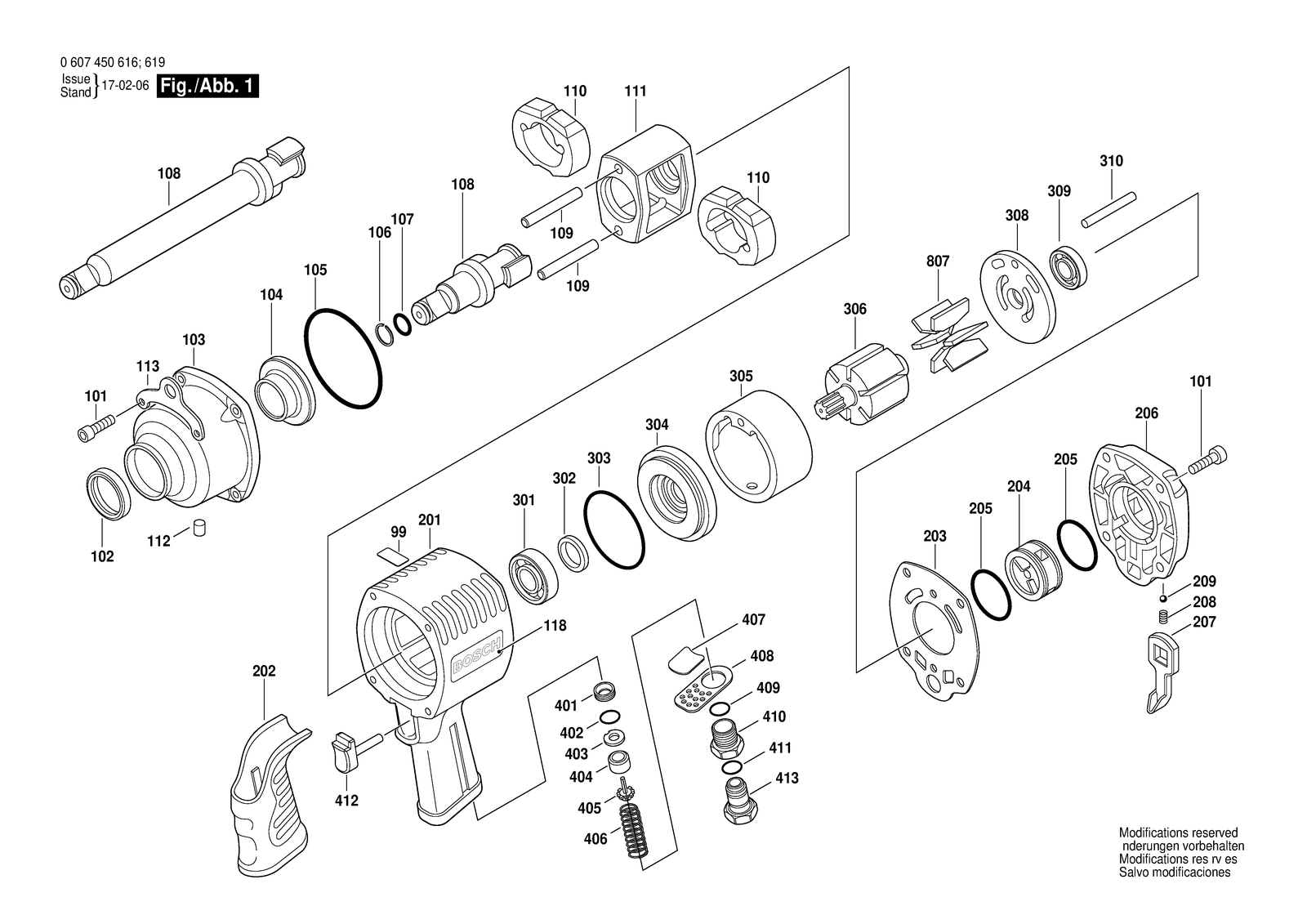Bosch 3/4" P parts diagram, sheet 1