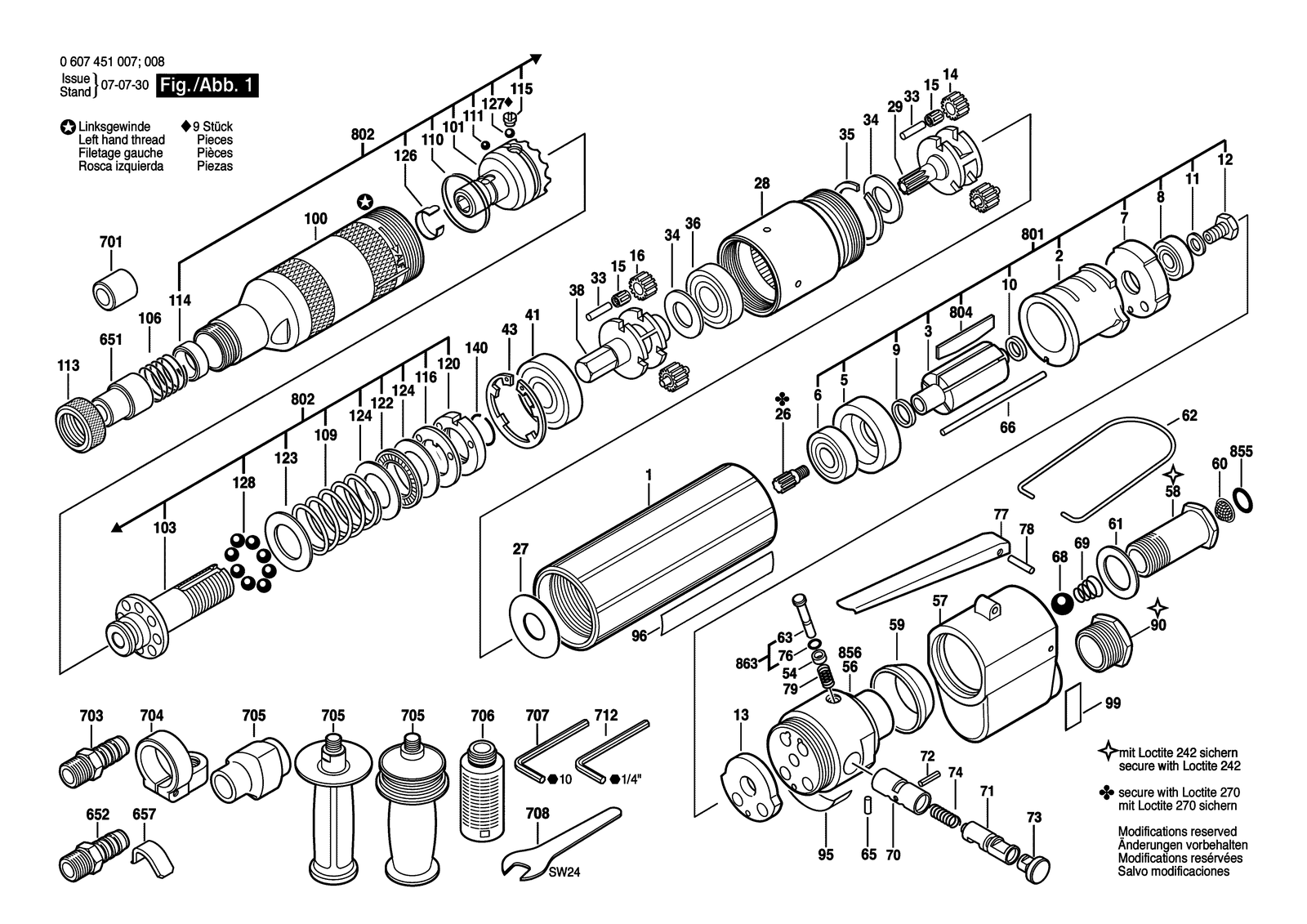 Bosch 370 WATT-SERIE parts diagram, sheet 1