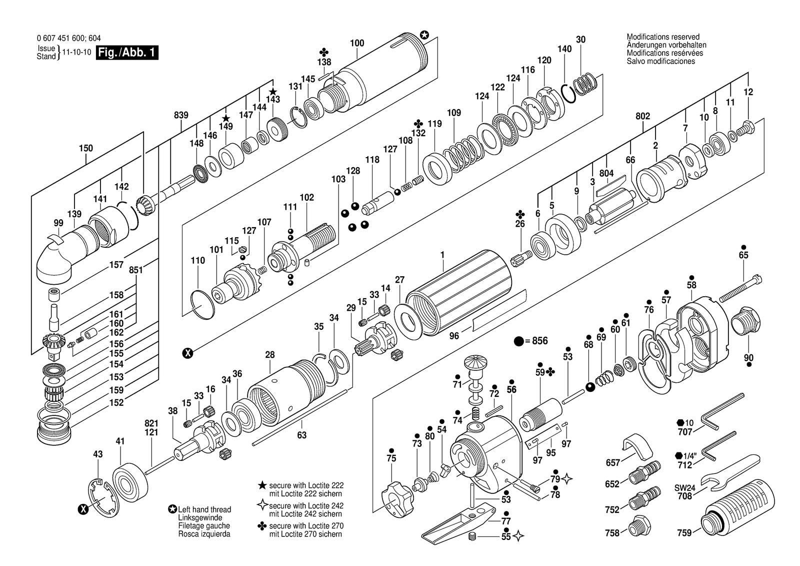 Bosch 370W DWAS 30-280 parts diagram, sheet 1