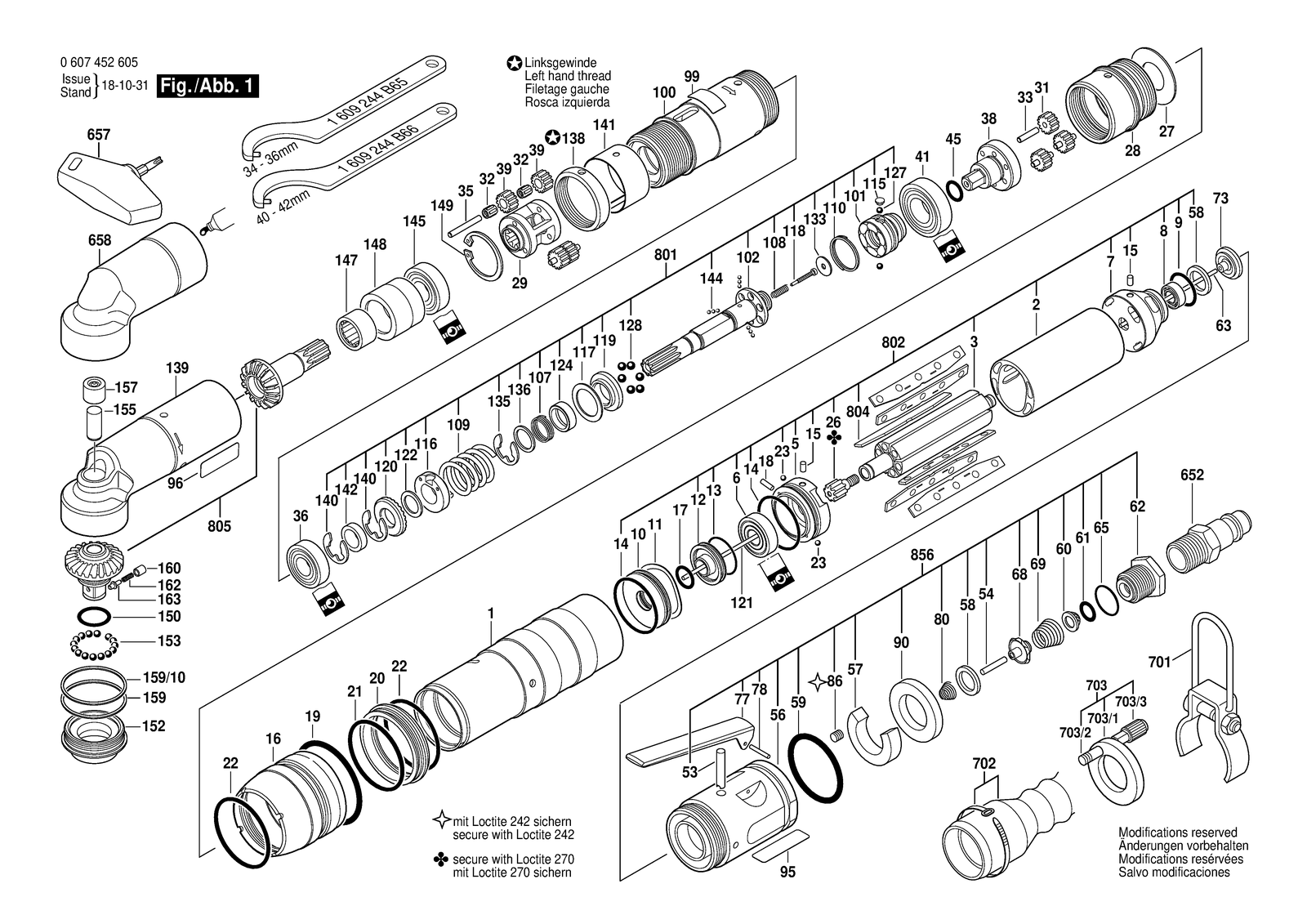 Bosch 550W DWAS 68-320 parts diagram, sheet 1