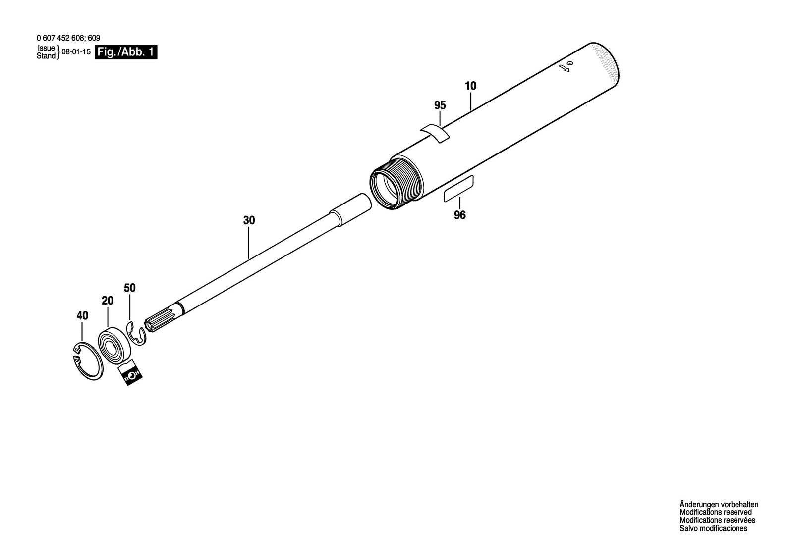 Bosch Extension DWAS 68 parts diagram, sheet 1