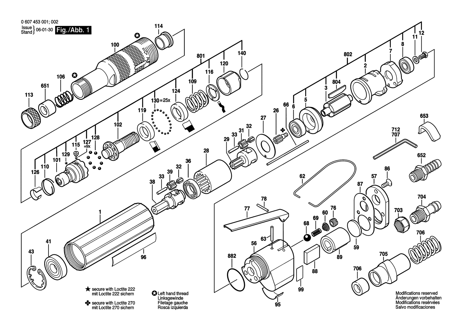 Bosch 180 WATT-SERIE parts diagram, sheet 1