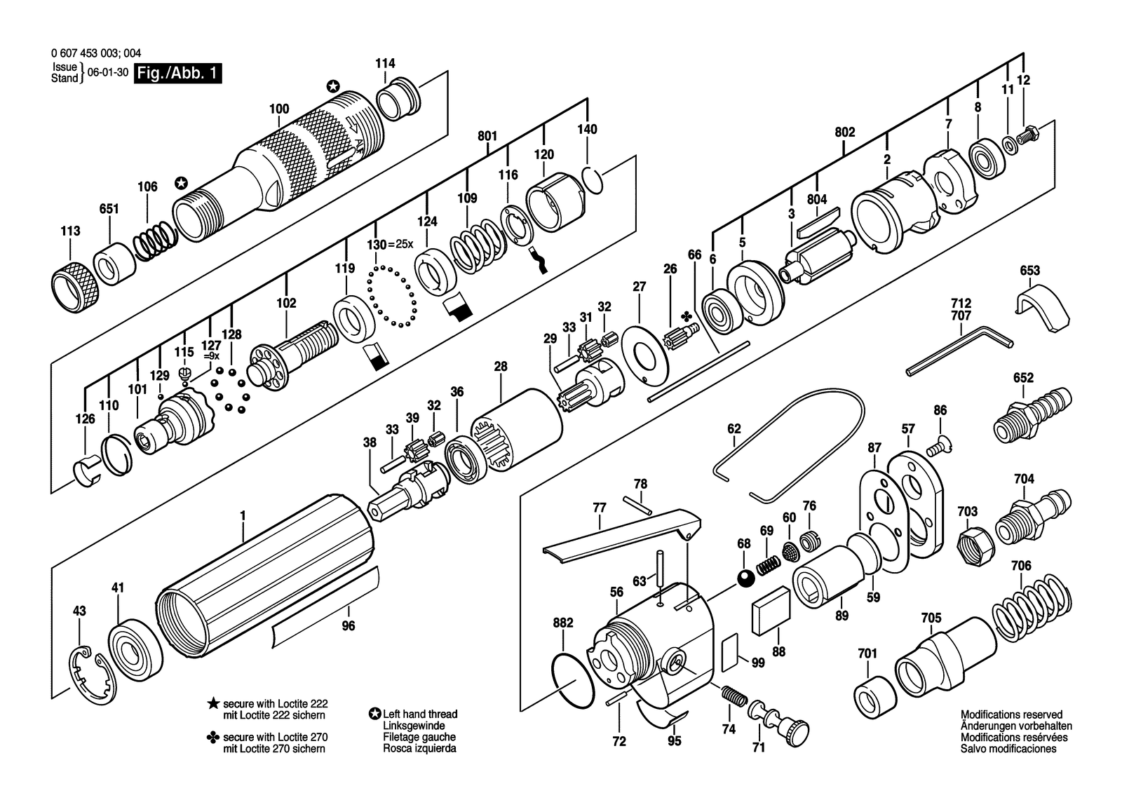 Bosch 180 WATT-SERIE parts diagram, sheet 1