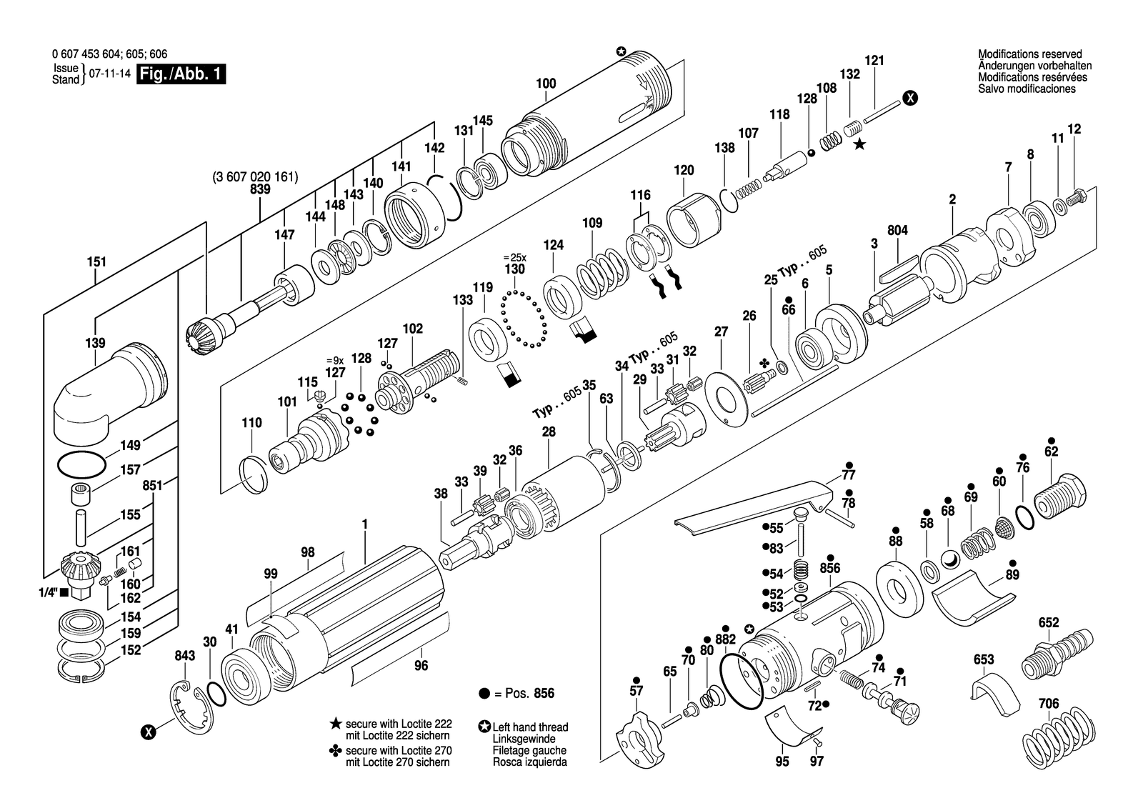 Bosch 180 WATT-SERIE parts diagram, sheet 1