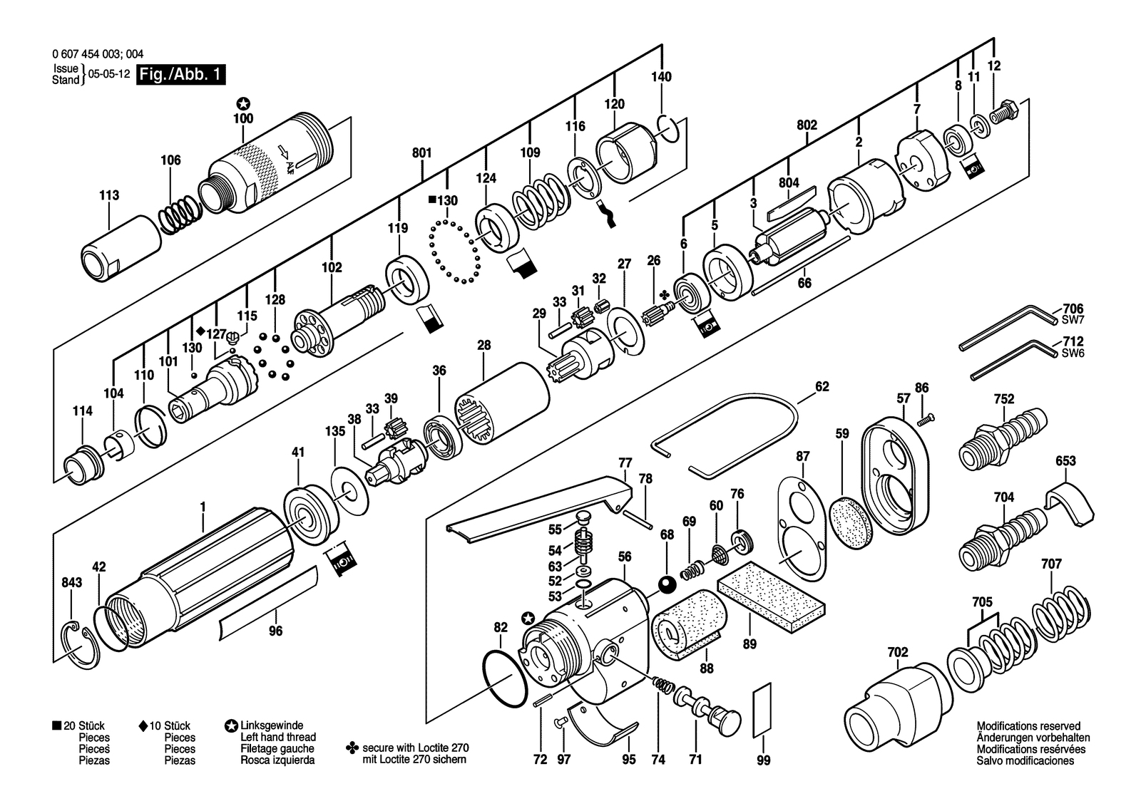 Bosch 120 WATT-SERIE parts diagram, sheet 1