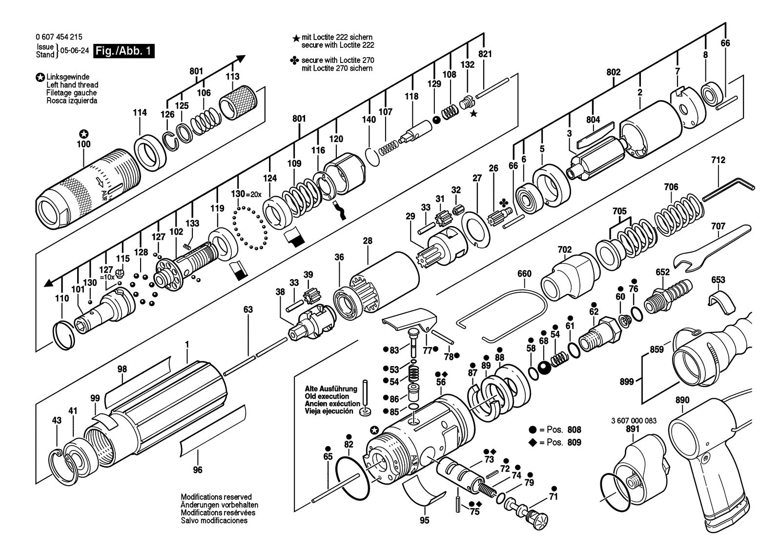 Bosch SRG-SPAK3,4/C parts diagram, sheet 1